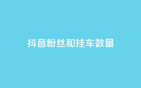 抖音粉丝和挂车数量 - 重写后的标题可以是“抖音用户数量与视频播放次数”! 第1张 抖音粉丝和挂车数量 - 重写后的标题可以是“抖音用户数量与视频播放次数”! 第1张