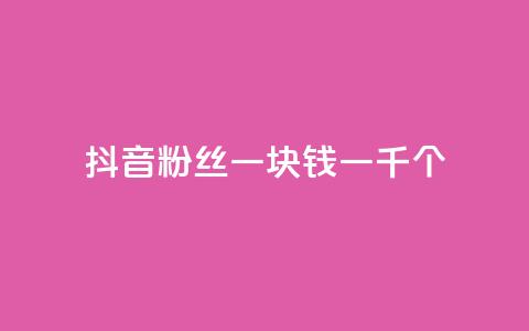 抖音粉丝一块钱一千个 - 抖音粉丝仅需一元获取千人关注秘诀揭秘! 第1张 抖音粉丝一块钱一千个 - 抖音粉丝仅需一元获取千人关注秘诀揭秘! 第1张
