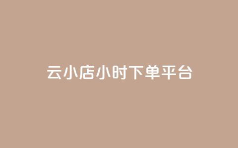 云小店24小时下单平台 - 24小时下单平台-云小店服务全天候! 第1张 云小店24小时下单平台 - 24小时下单平台-云小店服务全天候! 第1张