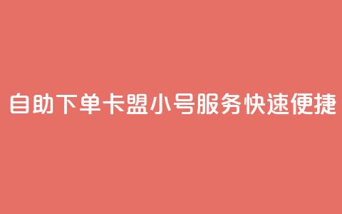 自助下单卡盟小号服务快速便捷 第1张 自助下单卡盟小号服务快速便捷 第1张