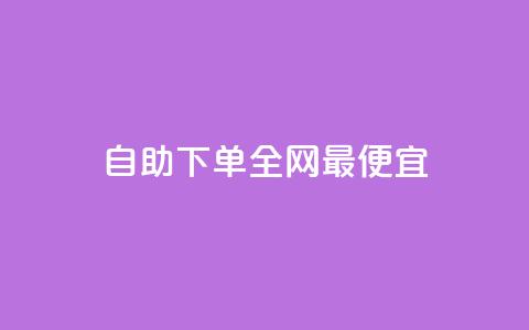 自助下单全网最便宜 - 全网最低价自助下单服务让你轻松省钱! 第1张 自助下单全网最便宜 - 全网最低价自助下单服务让你轻松省钱! 第1张