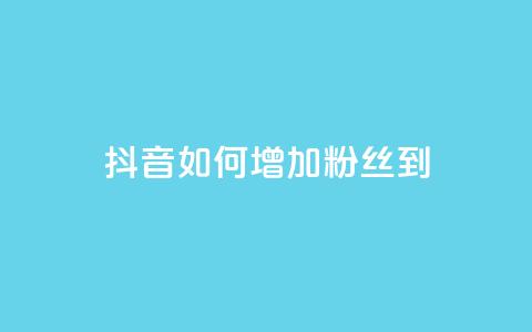 抖音如何增加粉丝到1000 - 抖音快速积累粉丝的有效方法揭秘! 第1张 抖音如何增加粉丝到1000 - 抖音快速积累粉丝的有效方法揭秘! 第1张