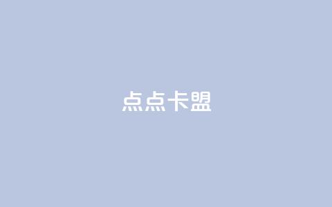 点点卡盟 - 新时代的创业选择! 第1张 点点卡盟 - 新时代的创业选择! 第1张