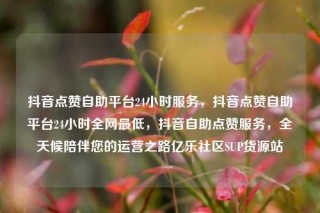 抖音点赞自助平台24小时服务，抖音点赞自助平台24小时全网最低，抖音自助点赞服务，全天候陪伴您的运营之路亿乐社区SUP货源站