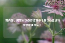商务部、国家发改委修订发布《餐饮业促进和经营管理办法》 
