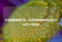 抖音刷播放量平台，抖音流量的秘密武器亿乐社区SUP货源站