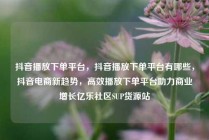 抖音播放下单平台，抖音播放下单平台有哪些，抖音电商新趋势，高效播放下单平台助力商业增长亿乐社区SUP货源站