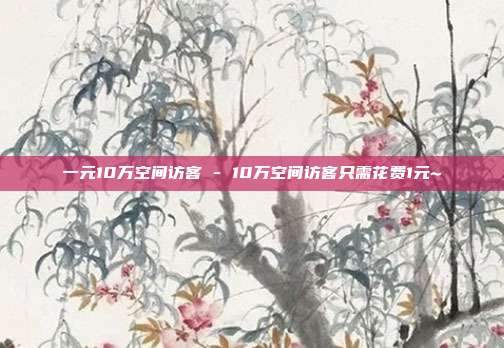 一元10万空间访客 - 10万空间访客只需花费1元~  第1张