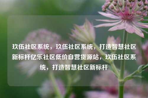玖伍社区系统，玖伍社区系统	，打造智慧社区新标杆亿乐社区低价自营货源站，玖伍社区系统，打造智慧社区新标杆  第1张