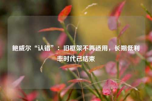 鲍威尔“认错	”：旧框架不再适用，长期低利率时代已结束  第1张