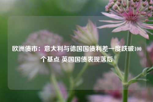 欧洲债市：意大利与德国国债利差一度跌破100个基点 英国国债表现落后  第1张