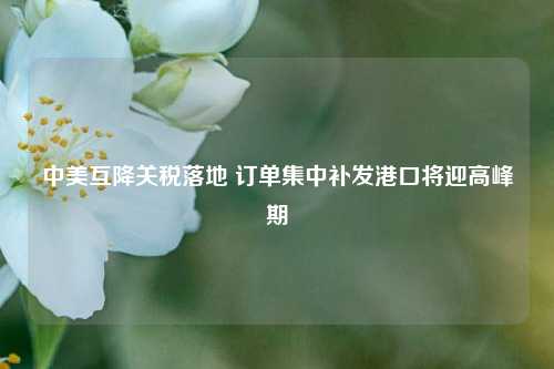 中美互降关税落地 订单集中补发港口将迎高峰期  第1张