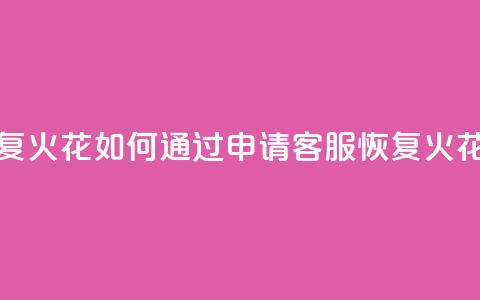 抖音怎么申请客服恢复火花 - 如何通过申请客服恢复火花,解决抖音问题! 第1张 抖音怎么申请客服恢复火花 - 如何通过申请客服恢复火花,解决抖音问题! 第1张