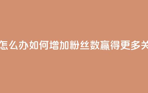 粉丝太少怎么办 - 如何增加粉丝数？赢得更多关注!  第1张
