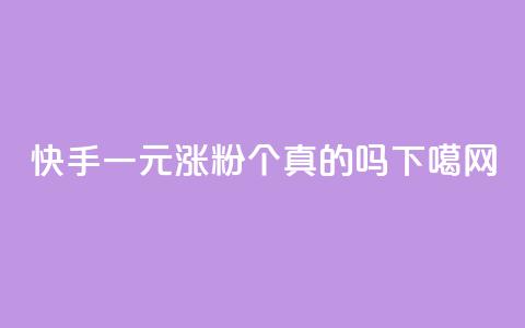 快手一元涨粉1000个真的吗？  第1张