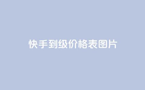 快手1到100级价格表图片 - 快手级别价格表图片详解！  第1张