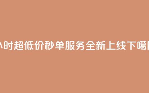 Ks24小时超低价秒单服务全新上线  第1张
