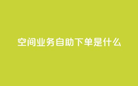 qq空间业务自助下单是什么 - 什么是qq空间业务的自助下单服务! 第1张 qq空间业务自助下单是什么 - 什么是qq空间业务的自助下单服务! 第1张