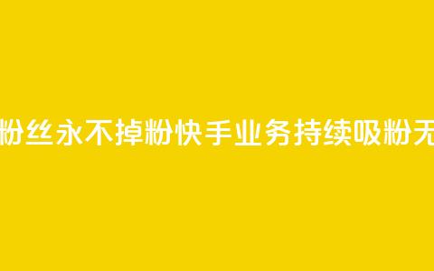 快手业务粉丝永不掉粉(快手业务持续吸粉无限)  第1张