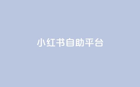 小红书24自助平台 - 小红书24款自助平台，助力您实现SEO目标。  第1张