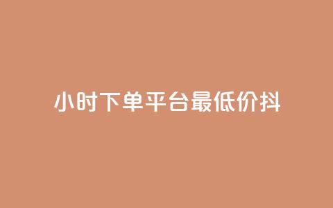 24小时下单平台最低价抖,全网最低代刷网 - 拼多多现金大转盘助力 拼多多金币钻石积分  第1张