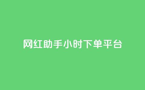 网红助手24小时下单平台 - 24小时下单平台，携手网红助手，助你快速在线购物~  第1张
