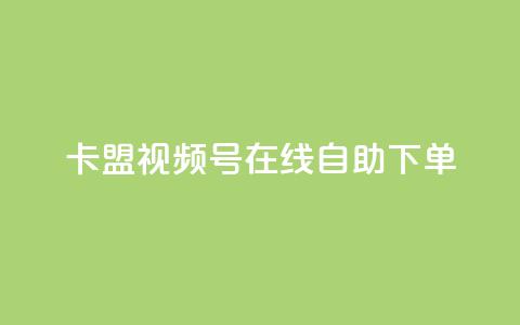 卡盟视频号在线自助下单 - 卡盟视频号在线自助下单：快捷	、便利、高效~  第1张