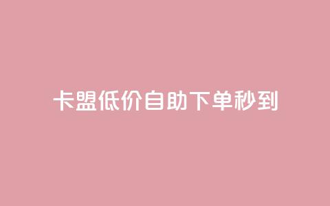 卡盟低价自助下单秒到 - 极速到账!卡盟低价自主下单等您来!~ 第1张 卡盟低价自助下单秒到 - 极速到账!卡盟低价自主下单等您来!~ 第1张
