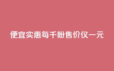 便宜实惠Ks每千粉售价仅一元 第1张 便宜实惠Ks每千粉售价仅一元 第1张