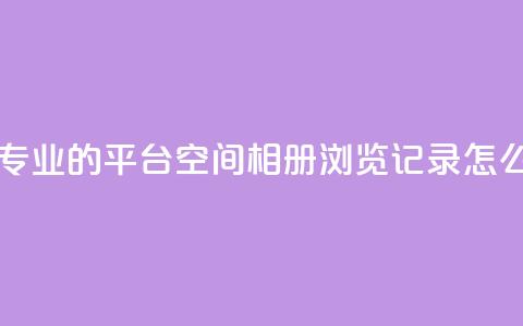 自助下单 - 最专业的平台 qq空间相册浏览记录怎么计算  第1张
