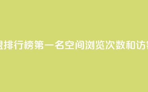 全国卡盟排行榜第一名 - qq空间浏览次数和访客  第1张