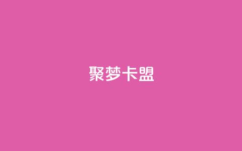 聚梦卡盟,第一卡盟排行榜 - b站卡盟业务 dyks自助平台  第1张