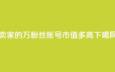 卖家的7万粉丝账号市值多高？  第1张