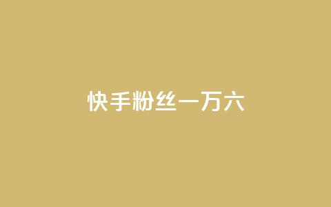 快手粉丝一万六,qq业务平台网站 - 24小时自动发卡网站 免费业务自助下单网站  第1张