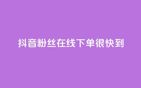 抖音粉丝在线下单很快到 - qq空间转发在线下单  第1张