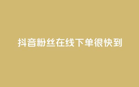 抖音粉丝在线下单很快到 - qq空间转发在线下单  第1张