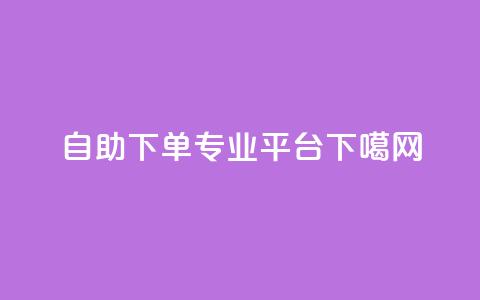 自助下单，专业平台  第1张