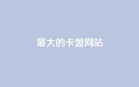 最大的卡盟网站,ks自动下单平台 - 点赞下单平台自助 快手增加点赞数量的网站  第1张