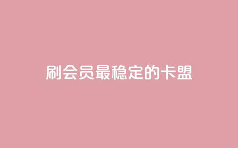 刷会员最稳定的卡盟 - 1元3万粉丝  第1张