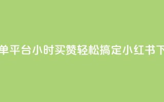 小红书点赞24小时下单平台 - 24小时买赞轻松搞定，小红书下单平台攻略！