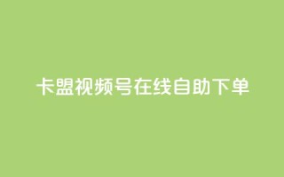 卡盟视频号在线自助下单 - 卡盟视频号在线自助下单：快捷、便利、高效~