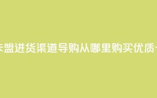 卡盟进货渠道 - 卡盟进货渠道导购：从哪里购买优质卡盟商品？~