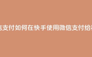 快手点赞要微信支付 - 如何在快手使用微信支付给视频点赞！