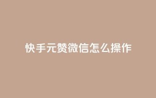 ks快手1元100赞微信怎么操作