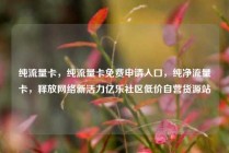 纯流量卡，纯流量卡免费申请入口，纯净流量卡，释放网络新活力亿乐社区低价自营货源站