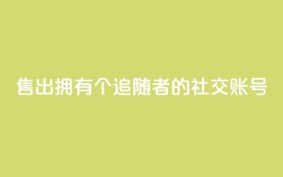 售出拥有1000个追随者的社交账号