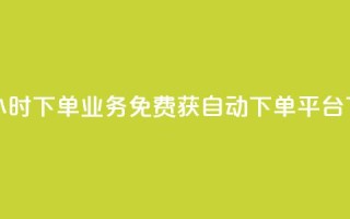 卡盟24小时下单业务 - 免费获自动下单平台