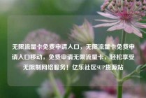 无限流量卡免费申请入口，无限流量卡免费申请入口移动，免费申请无限流量卡，轻松享受无限制网络服务！亿乐社区SUP货源站
