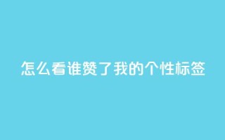qq怎么看谁赞了我的个性标签,dy点赞秒到账 - QQ空间评论1个下单 - 快手播放量免费1万