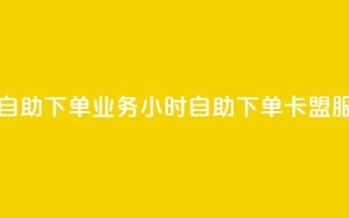 卡盟24小时自助下单业务 - 24小时自助下单卡盟服务!